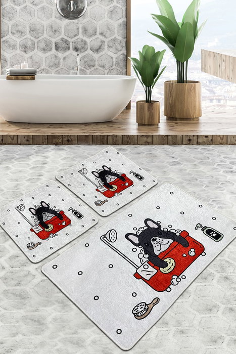 Mijölnir Juego de alfombrillas de baño Dogs Shower Djt Multicolor Mijölnir Juego de alfombrillas de baño Dogs Shower Djt Multicolor